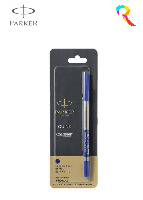 Parker Quink Rollerball Roller Ball Pen Refills Ultra Fine UF 0.5 mm Blue Black 