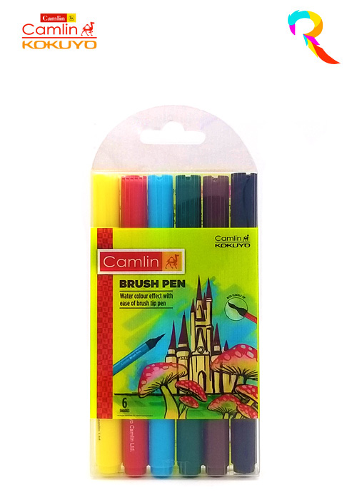 Camlin Brush Pen – 6 Shades –  – Colourful Stationery  Sellers